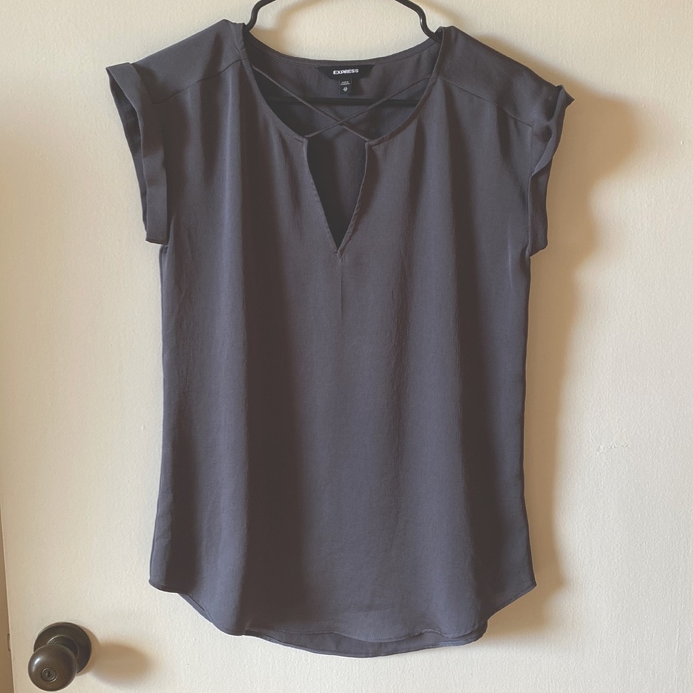 Express Women’s Dark Gray Blouse